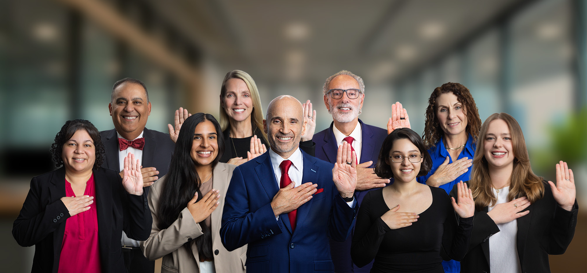 Personal Injury attorneys in New York Personal Injury Law Firm making a pledge with hands, committed to helping clients.